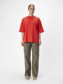 OBJECT Toppar*OVERSIZE FIT T-SHIRT Fiery Red