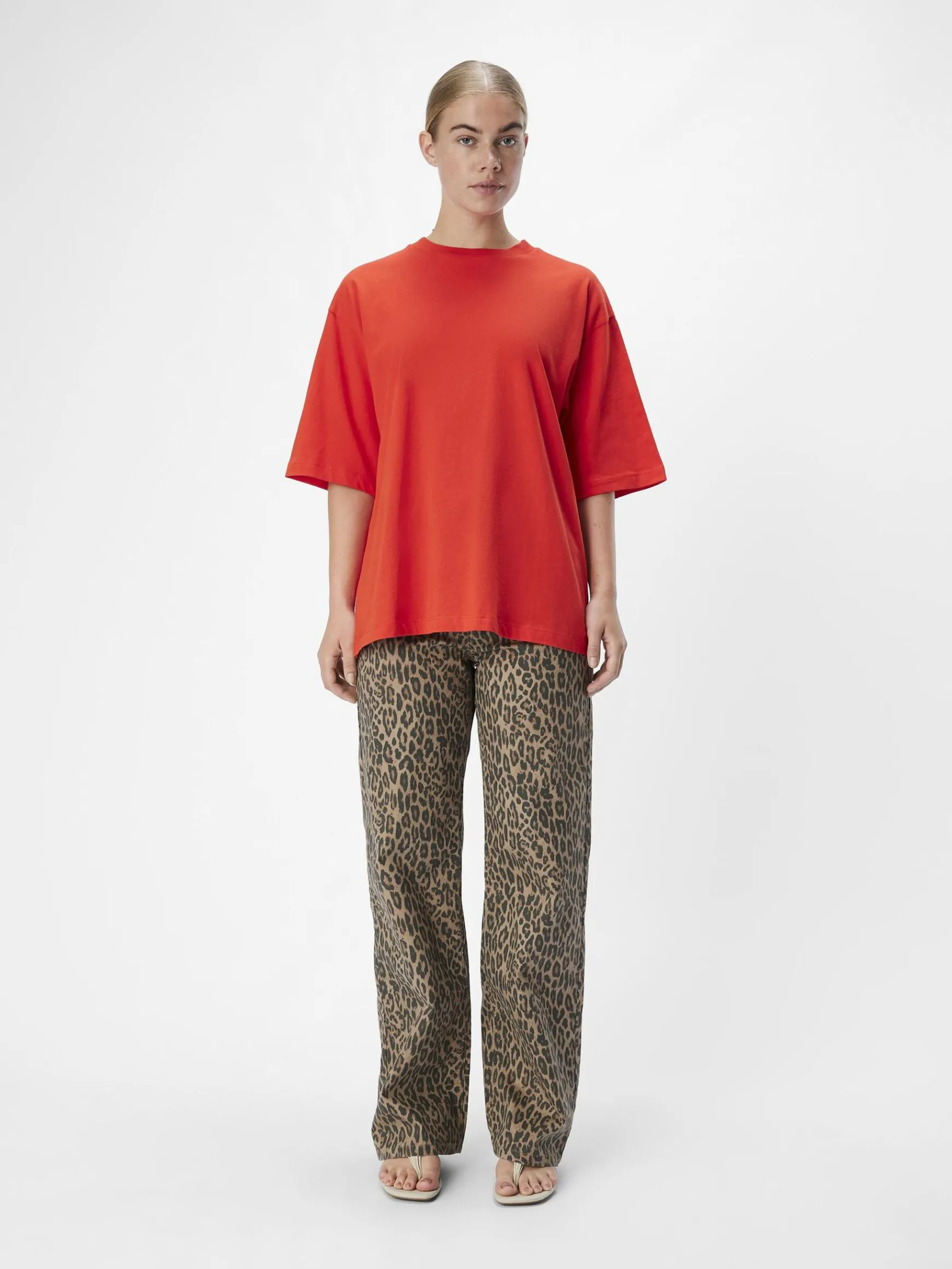 OBJECT Toppar*OVERSIZE FIT T-SHIRT Fiery Red