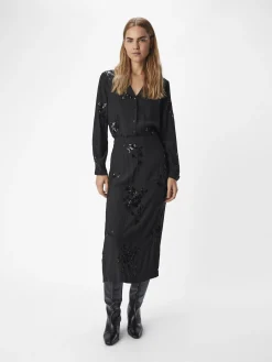 OBJECT Kjolar*PALJETTPRYDD MAXIKJOL Black