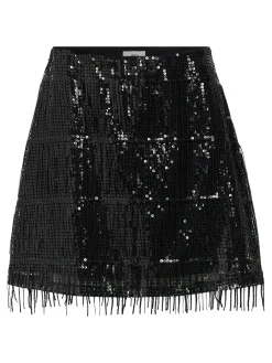 OBJECT Kjolar*PALJETTPRYDD MINIKJOL Black