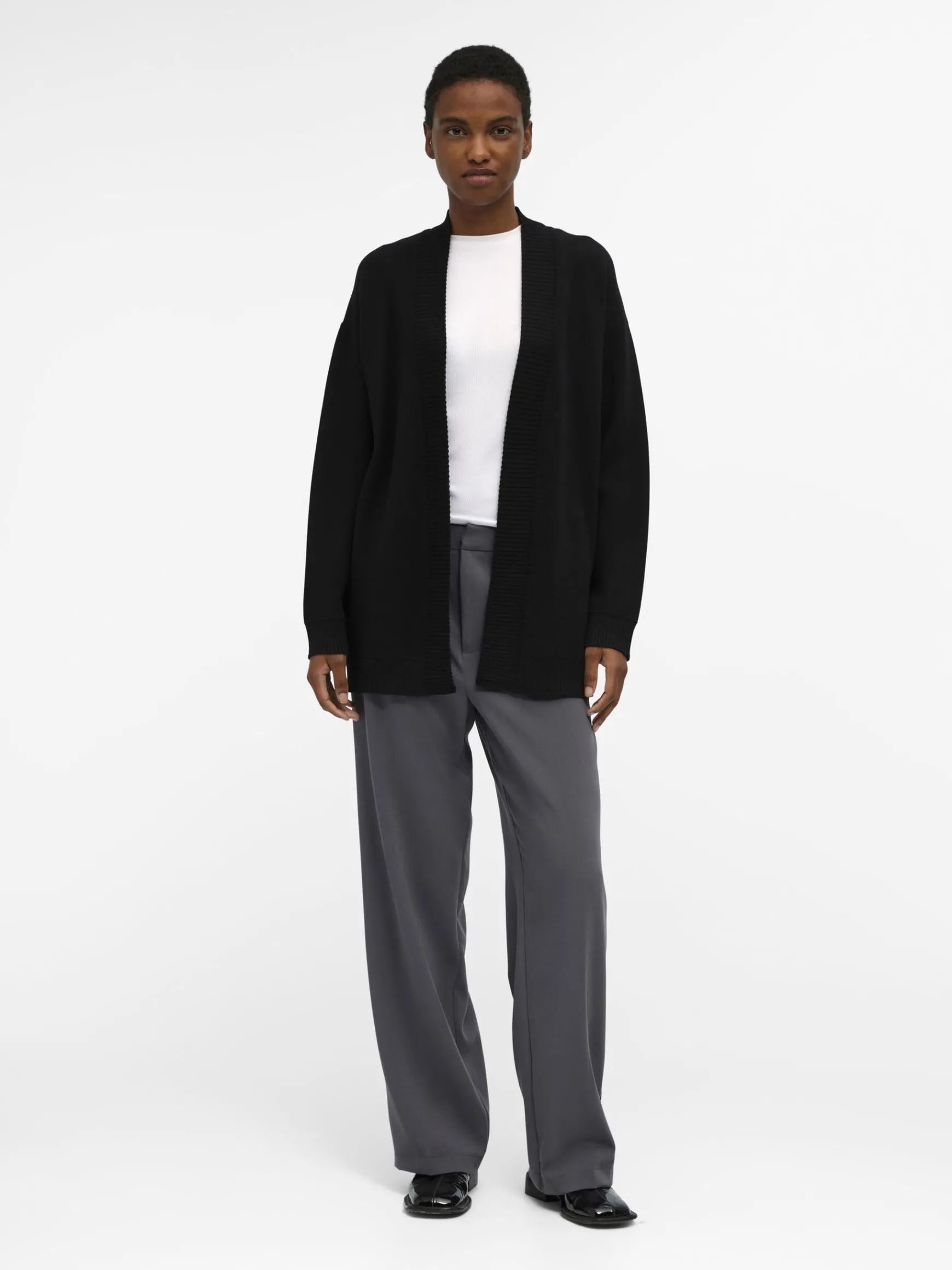 OBJECT Cardigans*ÖPPEN FRAM KOFTA Black