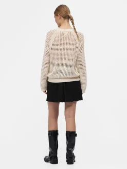 OBJECT Cardigans*ÖPPEN VÄV KOFTA Sandshell