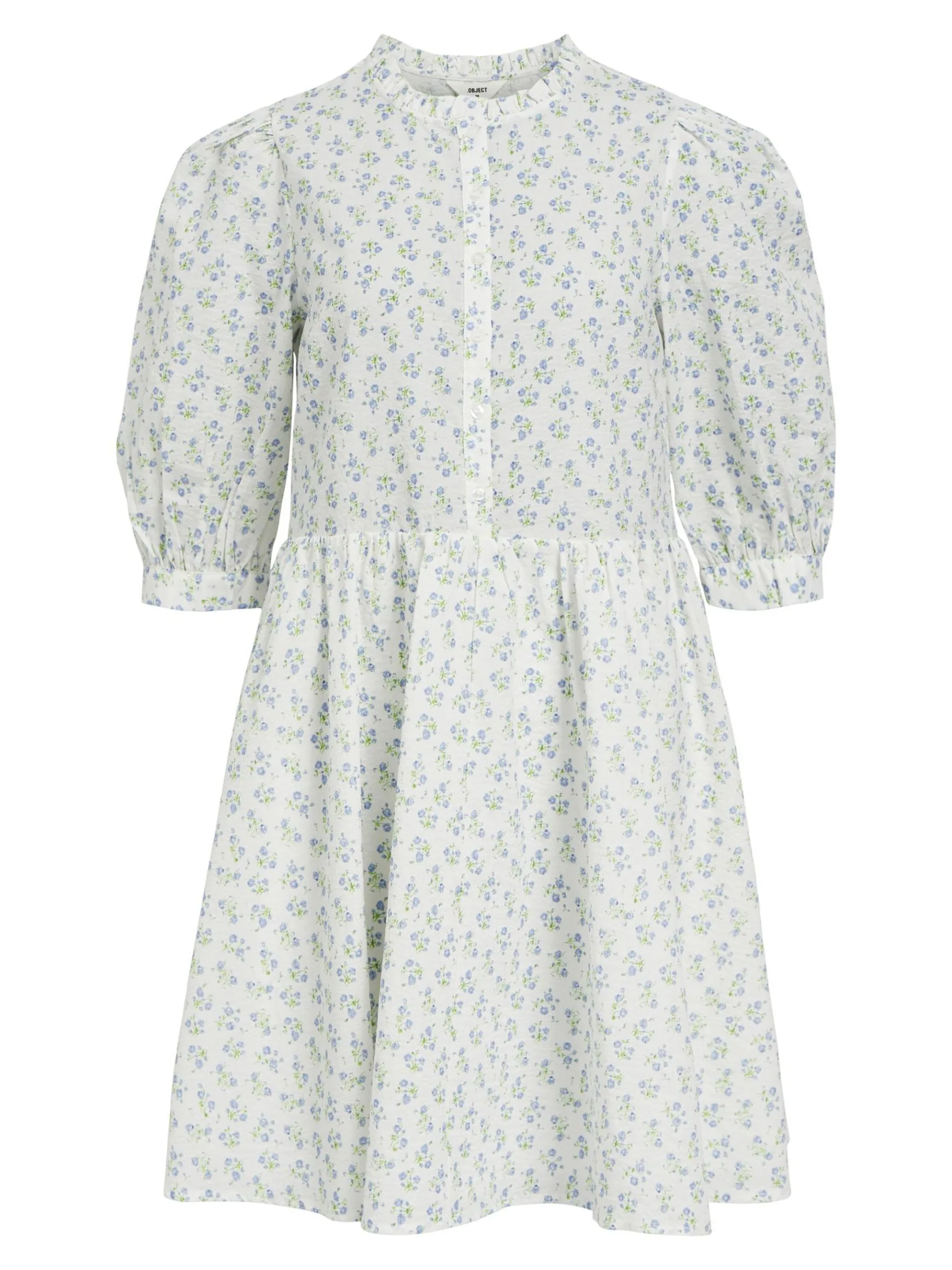 OBJECT Klänningar*PUFFÄRMAD KORT KLÄNNING Brunnera Blue