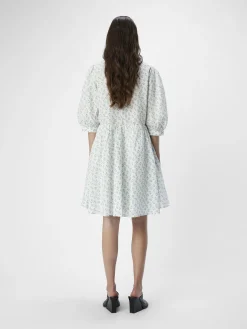 OBJECT Klänningar*PUFFÄRMAD KORT KLÄNNING Brunnera Blue