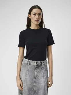 OBJECT Basic|Toppar*RIBBAD T-SHIRT Black
