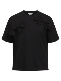 OBJECT Toppar*ROSETT T-SHIRT Black