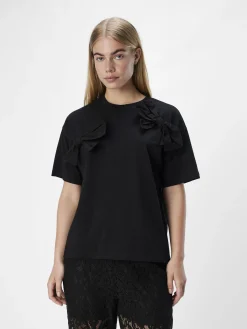 OBJECT Toppar*ROSETT T-SHIRT Black