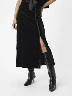 OBJECT Kjolar*SAMMET MAXIKJOL Black