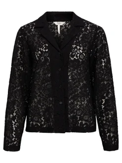 OBJECT Toppar|Skjortor*SPETSPRYDD SKJORTA Black