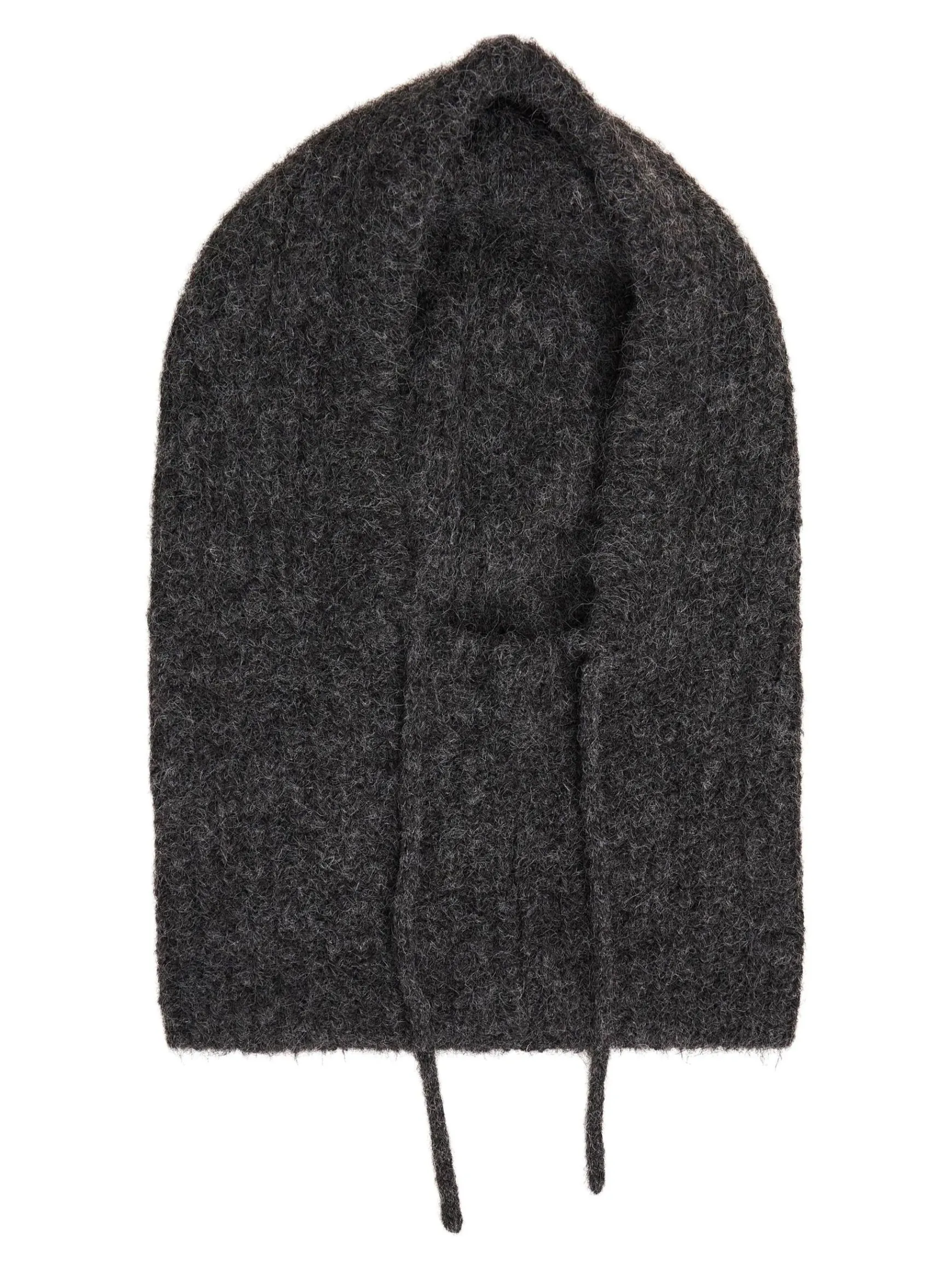 OBJECT Accessoarer*STICKAD BALACLAVA Dark Grey Melange