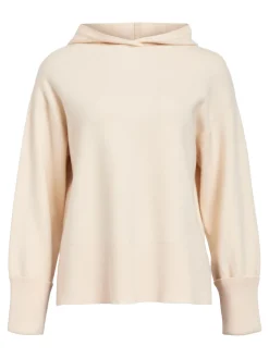 OBJECT Toppar|Stickat*STICKAD HOODIE Sandshell