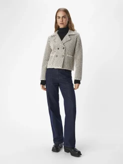 OBJECT Cardigans*STICKAD JACKA White Sand