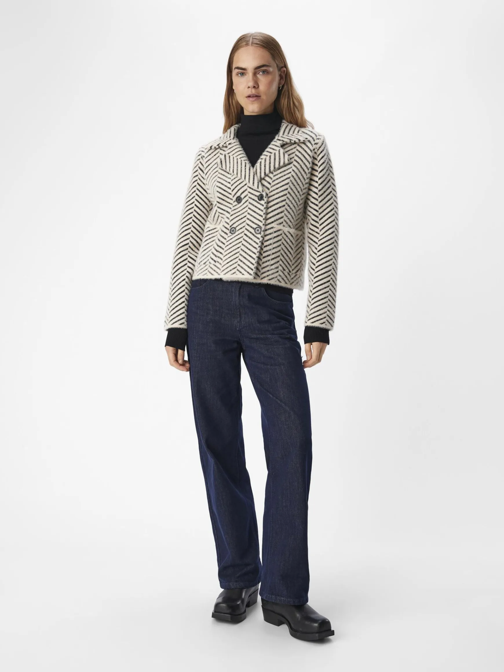 OBJECT Cardigans*STICKAD JACKA White Sand