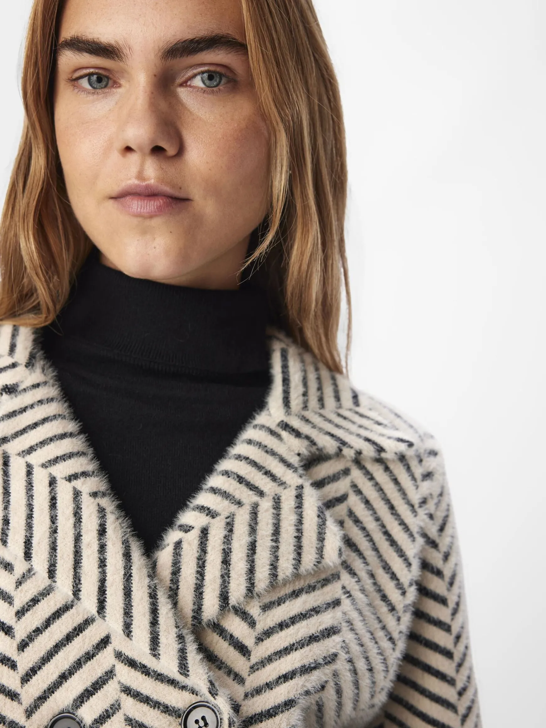 OBJECT Cardigans*STICKAD JACKA White Sand