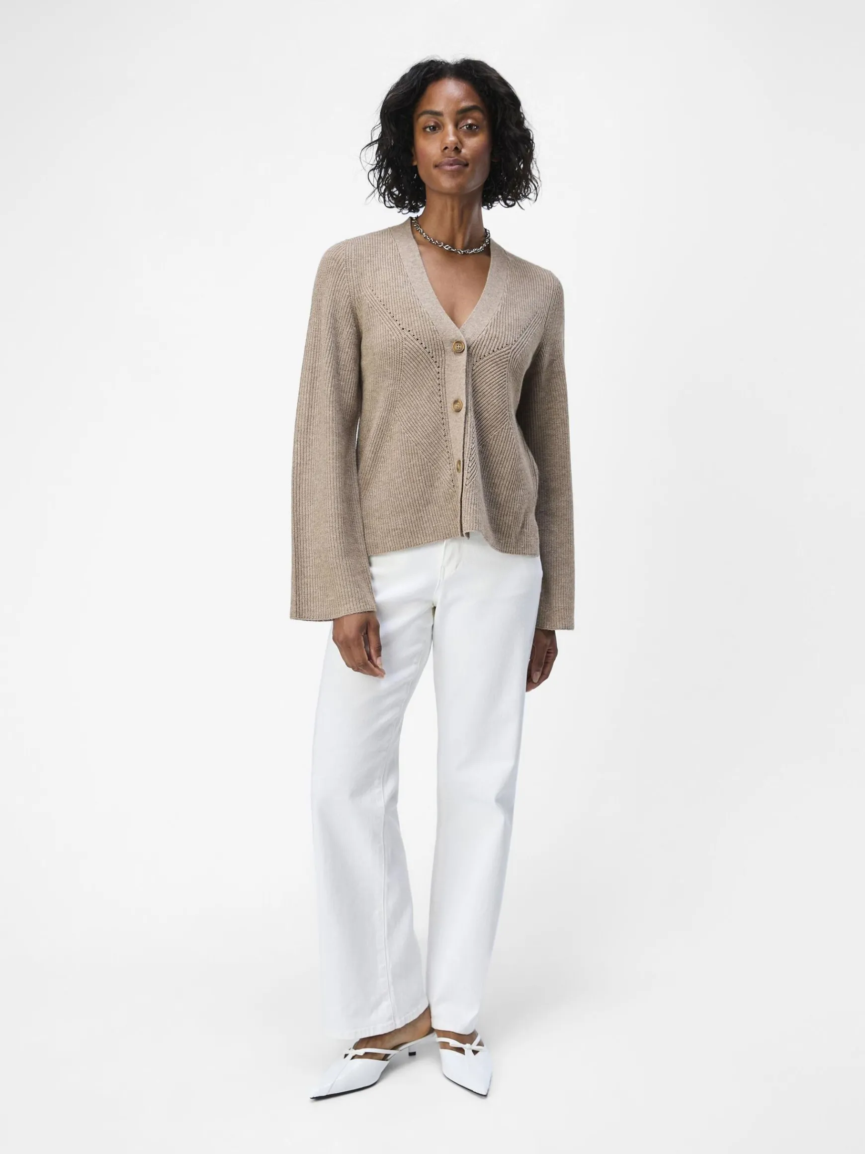OBJECT Cardigans*STICKAD KOFTA Desert Taupe