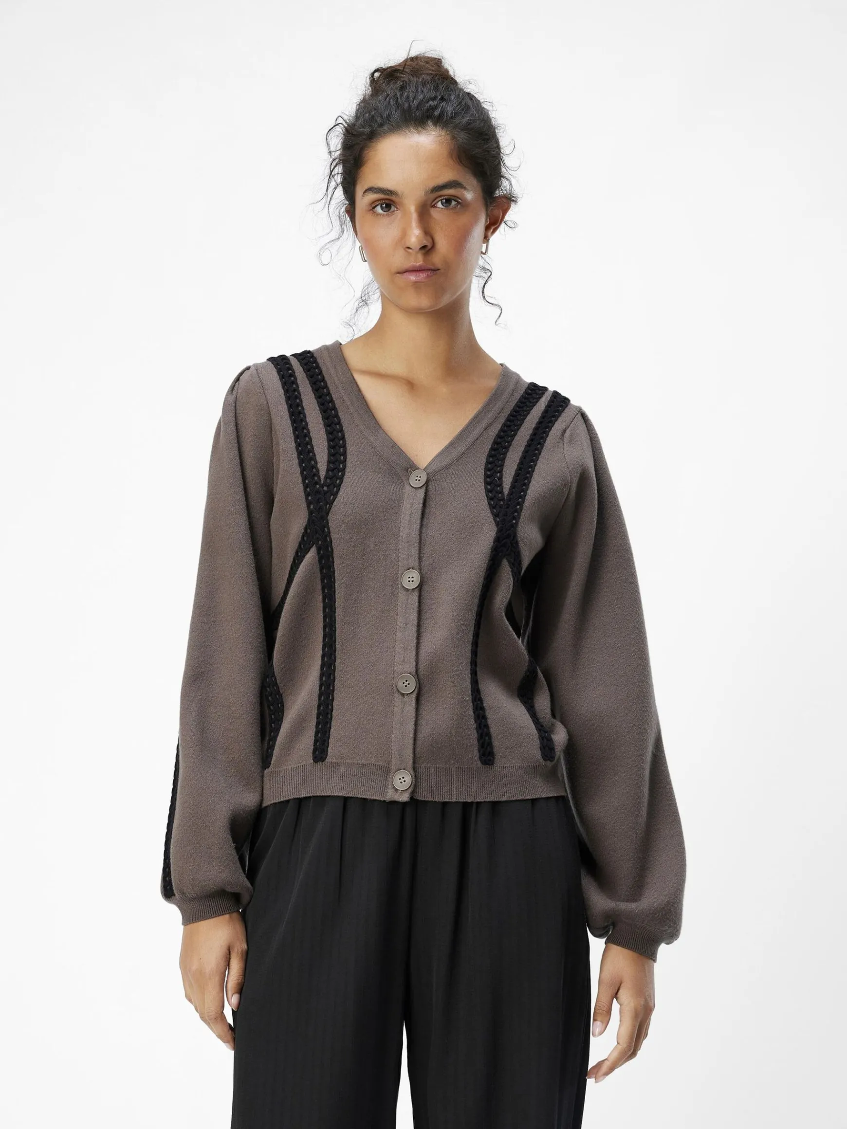 OBJECT Cardigans*STICKAD KOFTA Morel