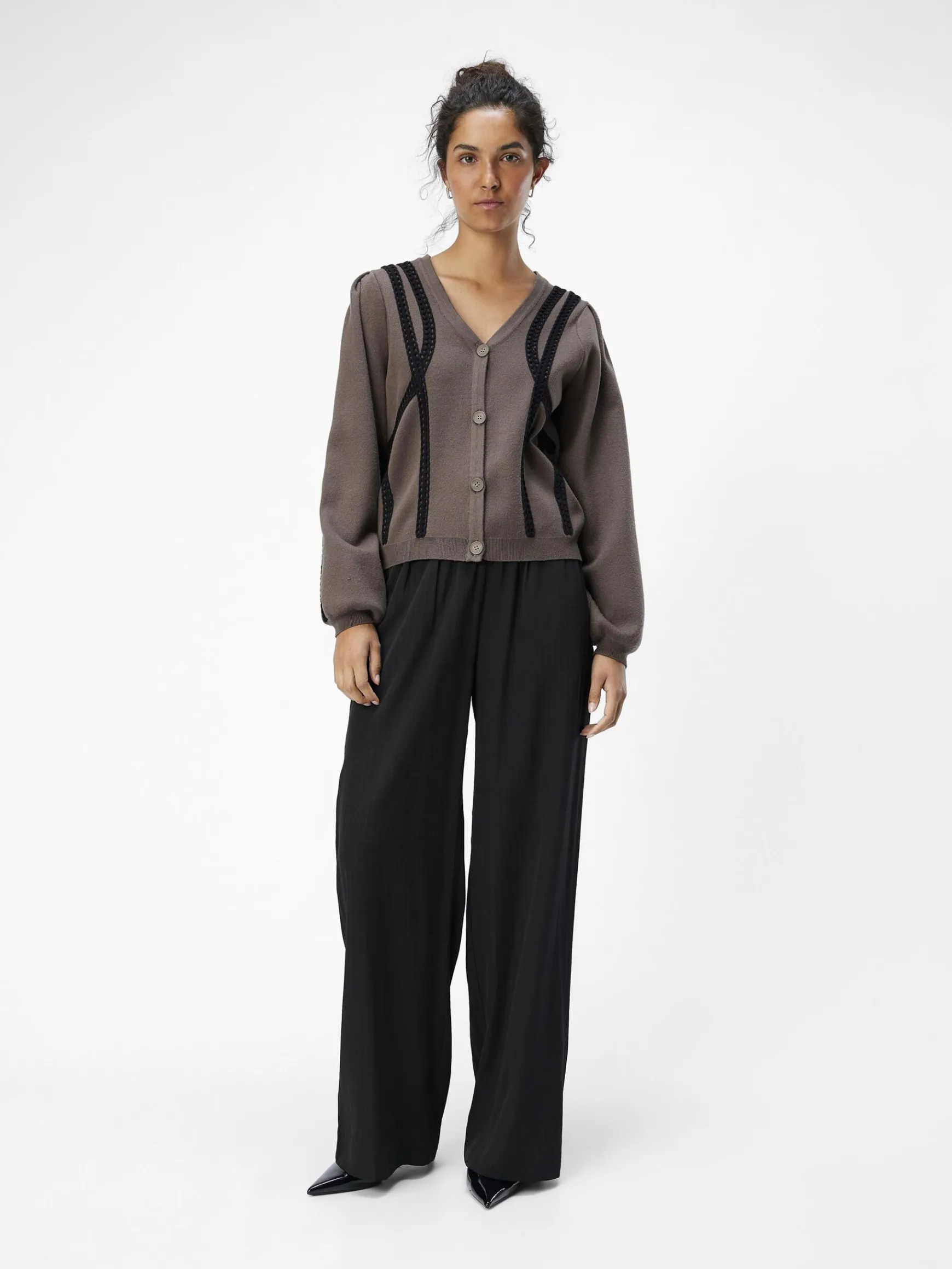 OBJECT Cardigans*STICKAD KOFTA Morel