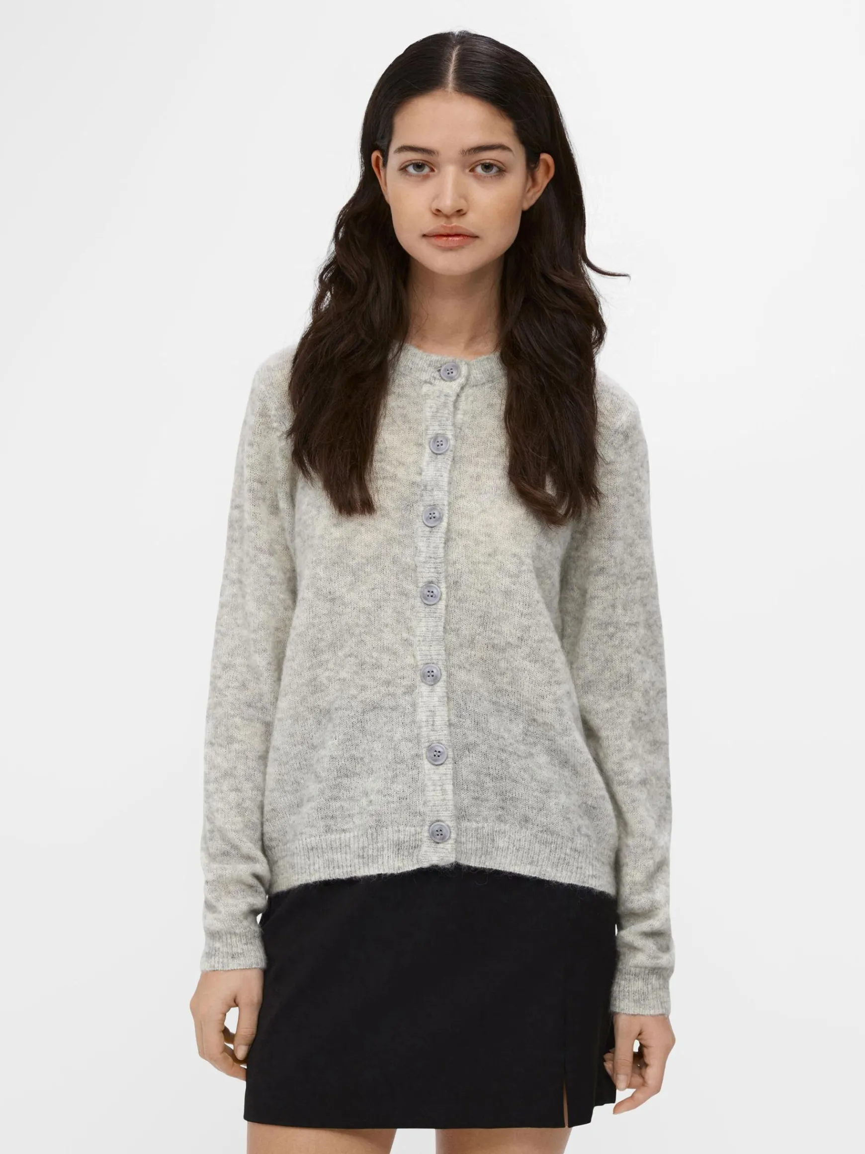 OBJECT Cardigans*STICKAD KOFTA Light Grey Melange