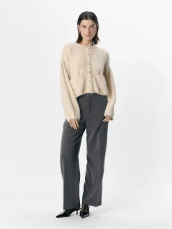 OBJECT Cardigans*STICKAD KOFTA White Sand