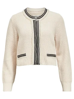 OBJECT Cardigans*STICKAD KOFTA White Sand