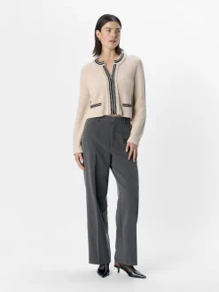 OBJECT Cardigans*STICKAD KOFTA White Sand
