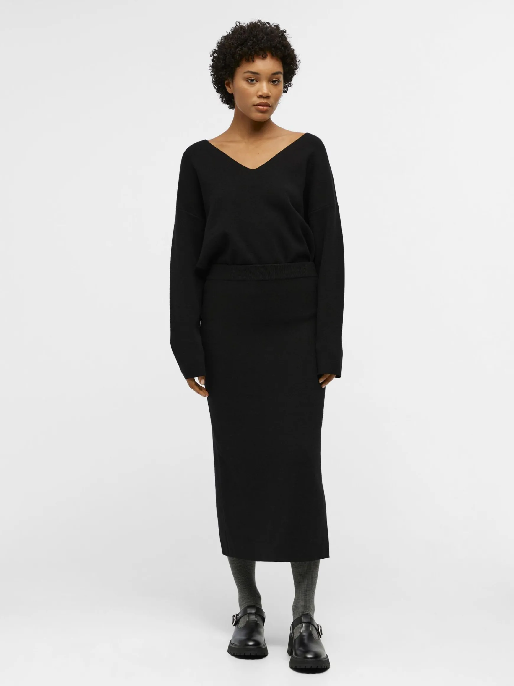 OBJECT Basic|Kjolar*STICKAD MAXIKJOL Black