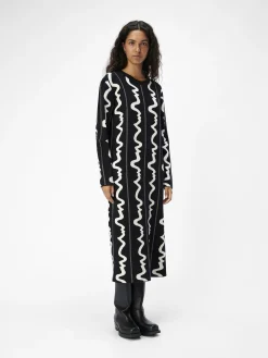 OBJECT Klänningar*STICKAD MAXIKLÄNNING Black