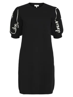 OBJECT Klänningar*STICKAD MIDIKLÄNNING Black
