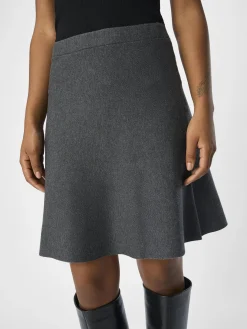 OBJECT Kjolar*STICKAD MINIKJOL Dark Grey Melange