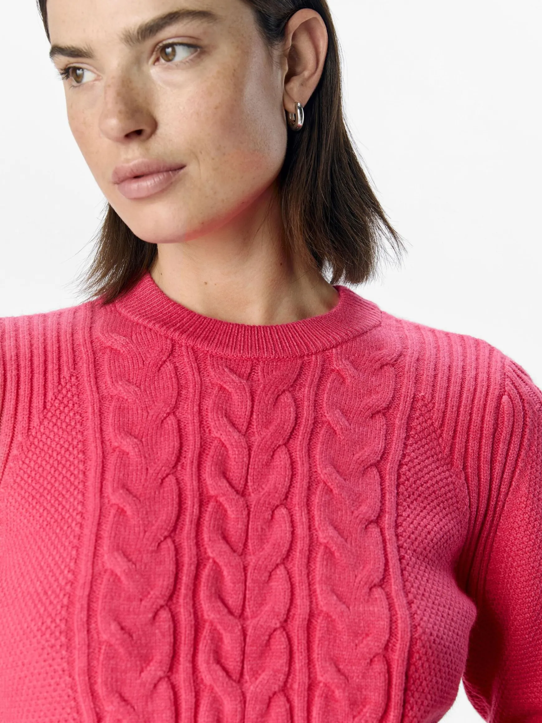 OBJECT Stickat*STICKAD TRÖJA Hot Pink
