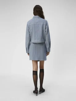 OBJECT Ytterkläder*TWILL KORT JACKA Light Blue Denim