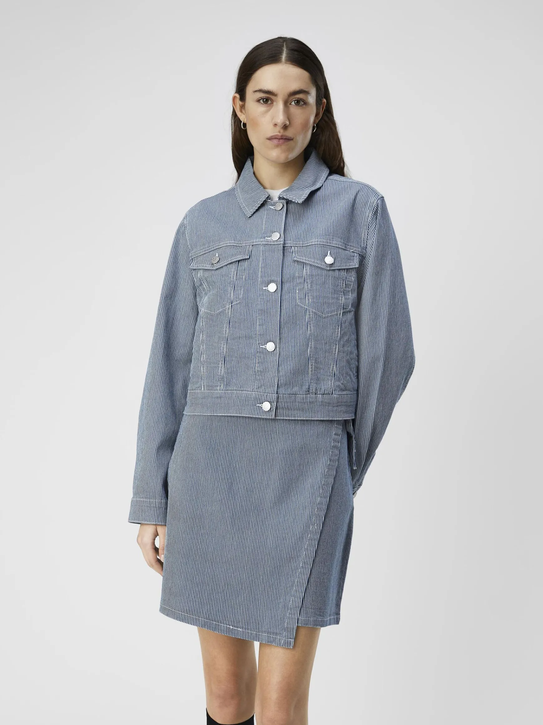 OBJECT Ytterkläder*TWILL KORT JACKA Light Blue Denim