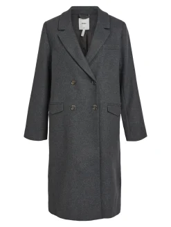OBJECT Ytterkläder*ULLBLANDNING KAPPA Dark Grey Melange