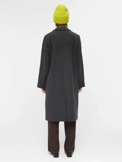 OBJECT Ytterkläder*ULLBLANDNING KAPPA Dark Grey Melange