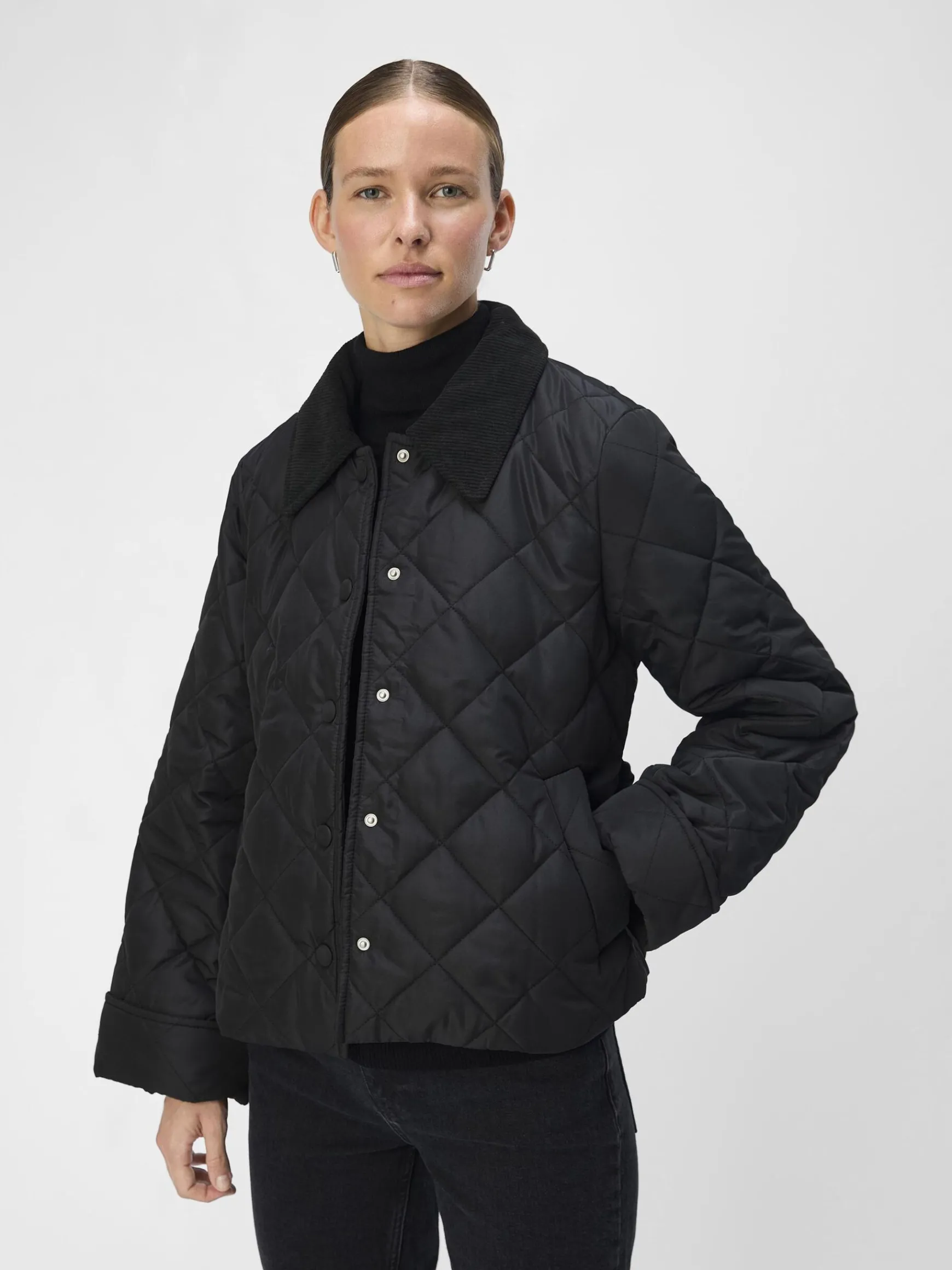 OBJECT Ytterkläder*VADDERAD QUILTAD JACKA Black