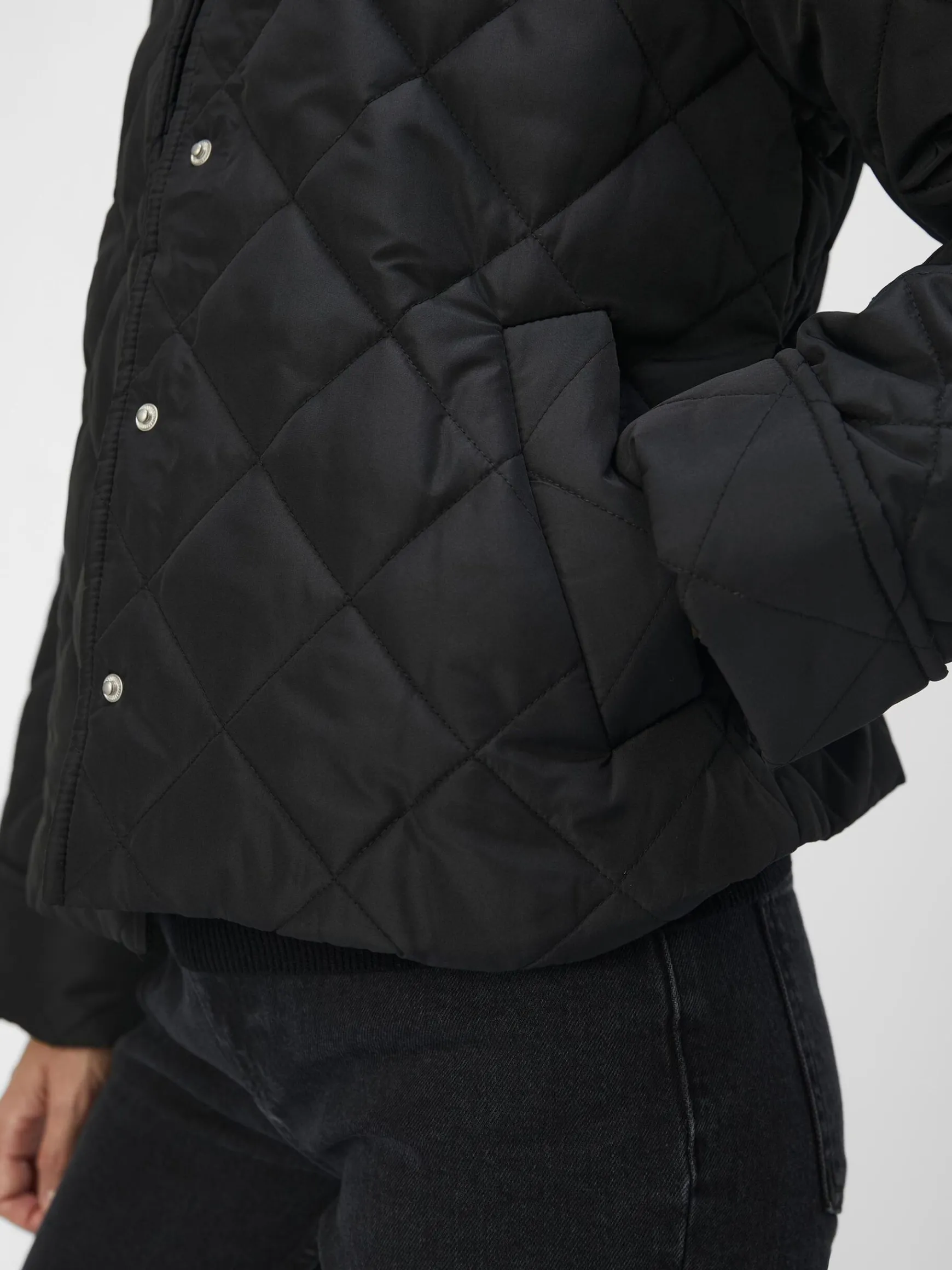OBJECT Ytterkläder*VADDERAD QUILTAD JACKA Black