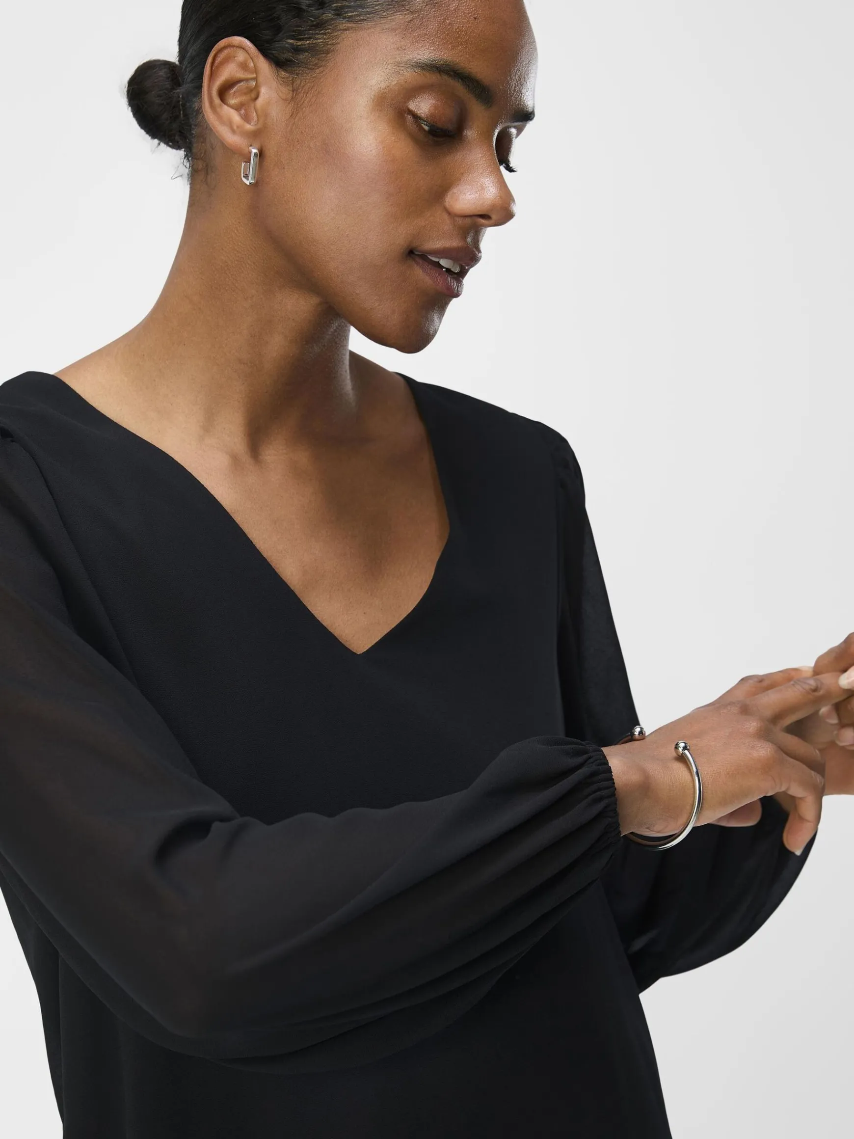 OBJECT Toppar*V-RINGNING BLUS Black