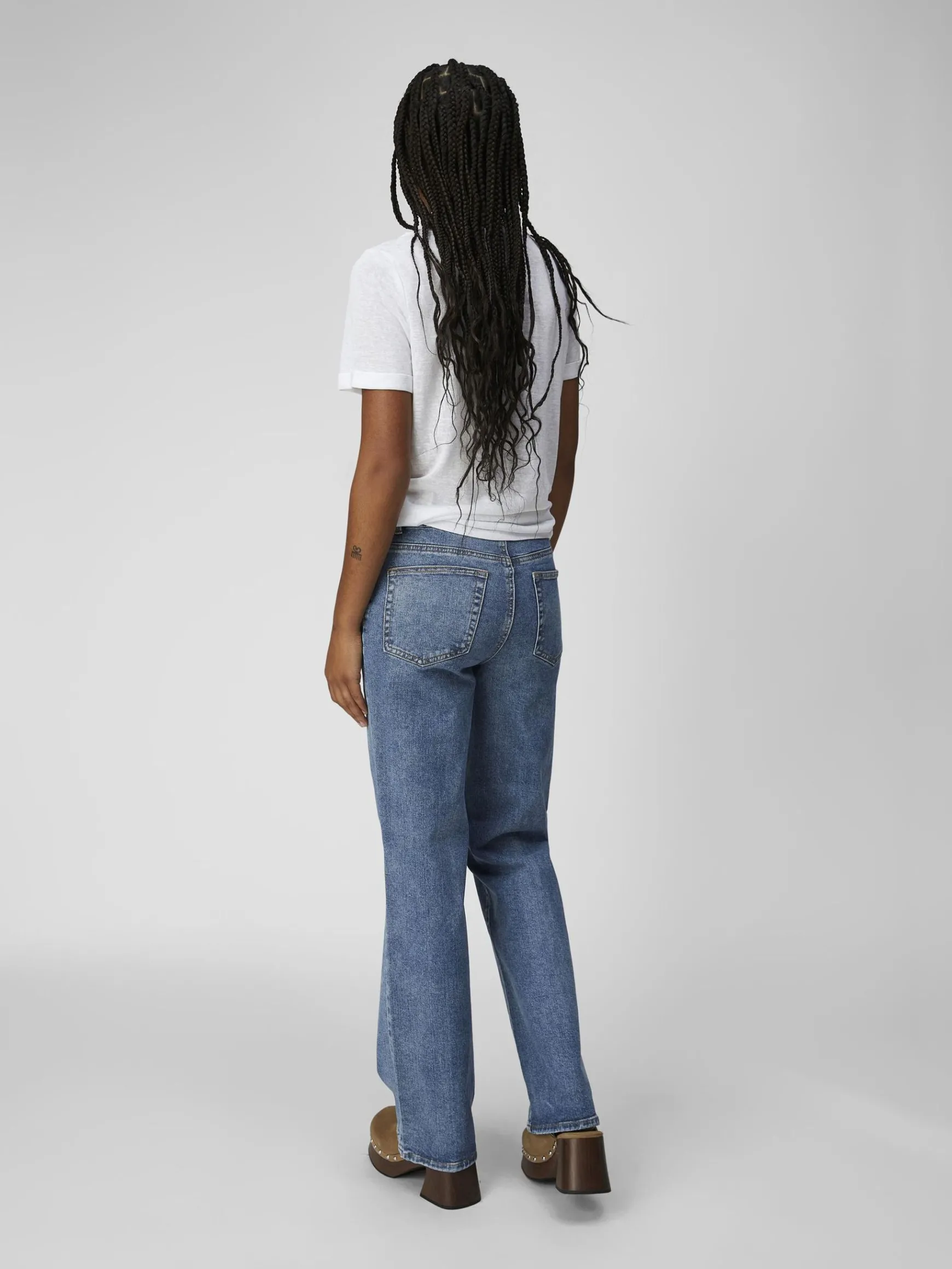 OBJECT Basic|Toppar*V-RINGNING T-SHIRT White
