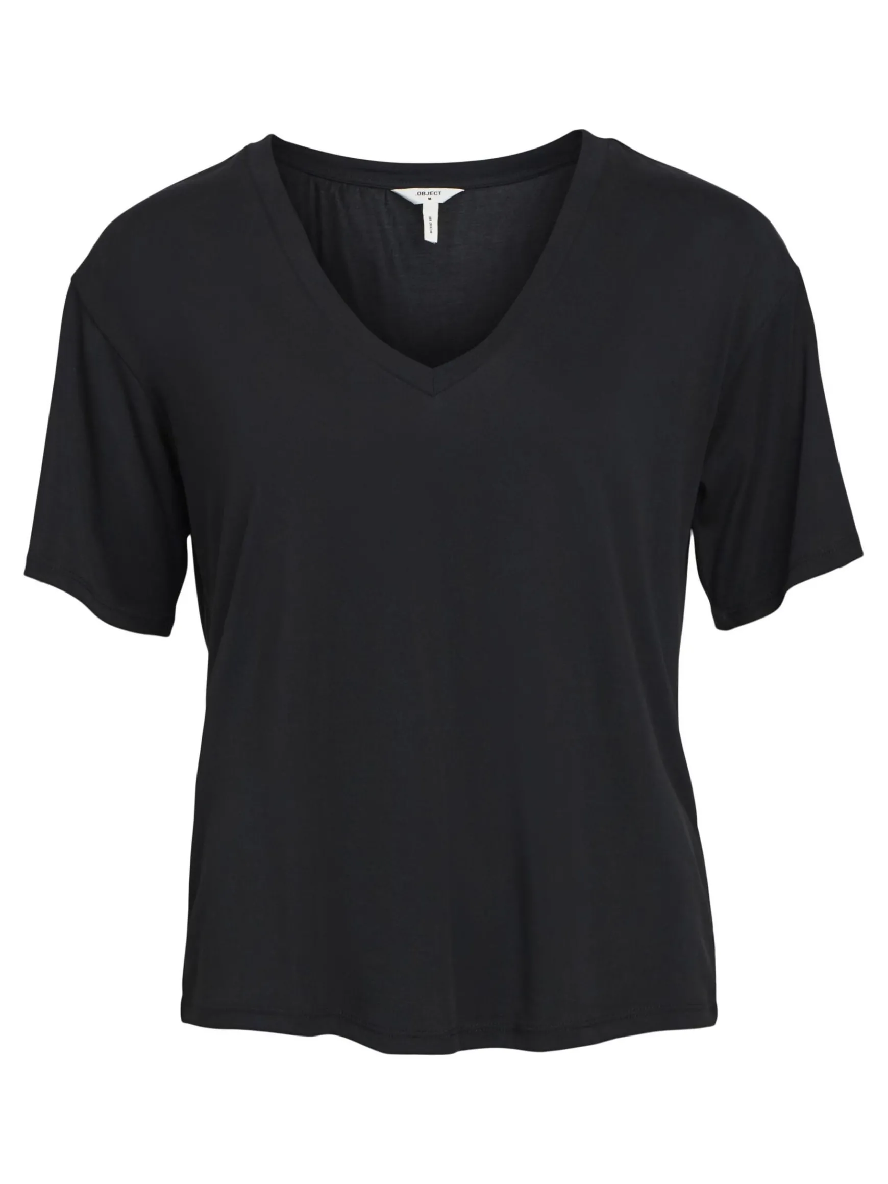 OBJECT Basic|Toppar*V-RINGNING T-SHIRT Black